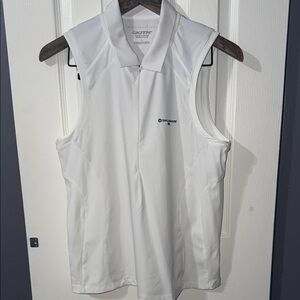 COPY - COPY - White Sleeveless Polo Shirt